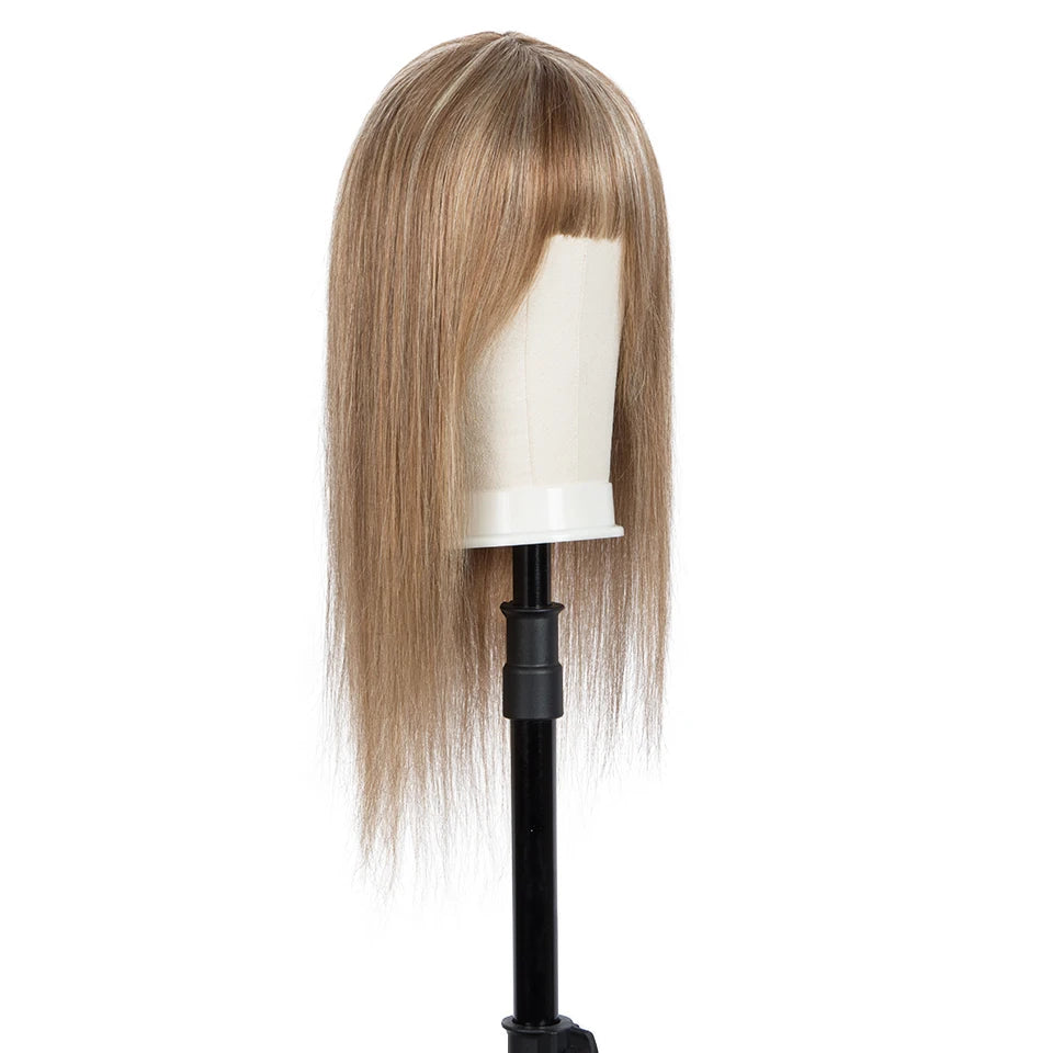LuxeBlonde Ombre Bob Wig | Brazilian Straight with Bangs - Glamorize Hair & Beauty 