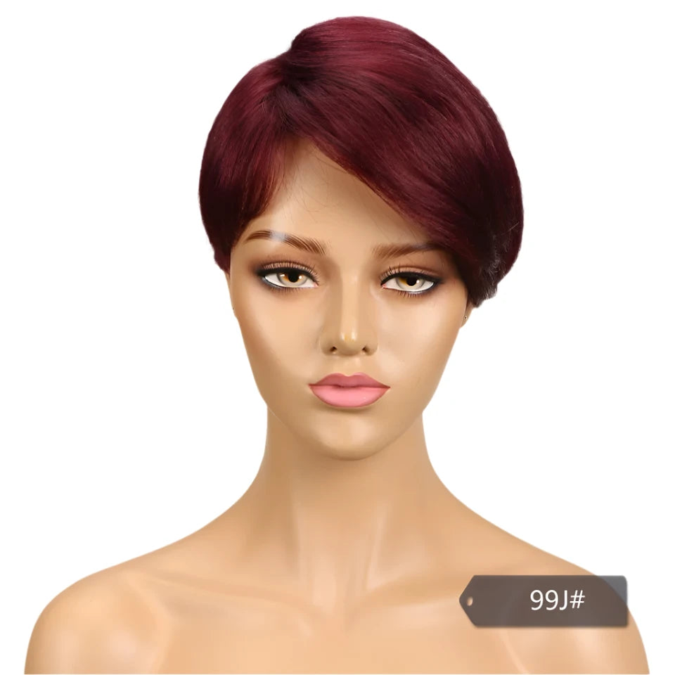 LuxePixie Brazilian Remy Wig – Bold Red Elegance - Glamorize Hair & Beauty 