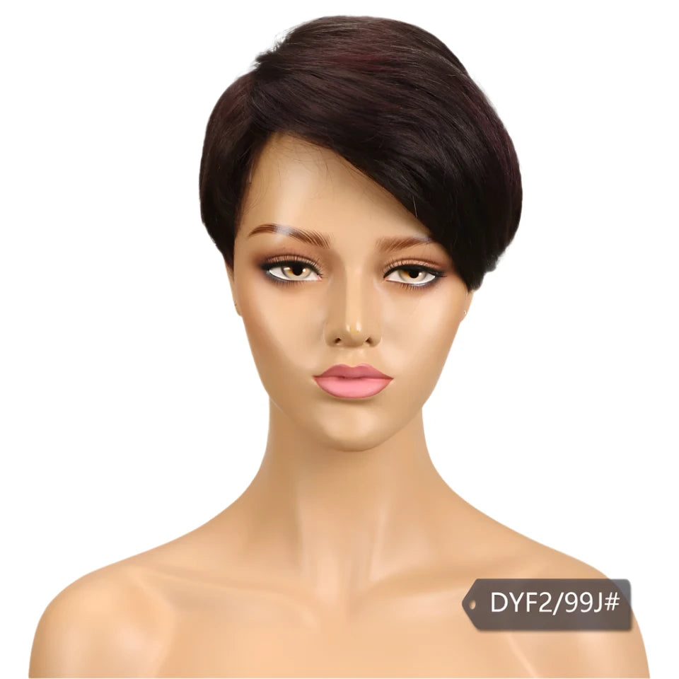 LuxePixie Brazilian Remy Wig – Bold Red Elegance - Glamorize Hair & Beauty 