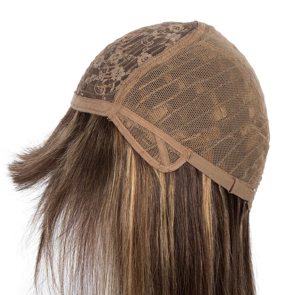 LuxeBlonde Ombre Bob Wig | Brazilian Straight with Bangs - Glamorize Hair & Beauty 