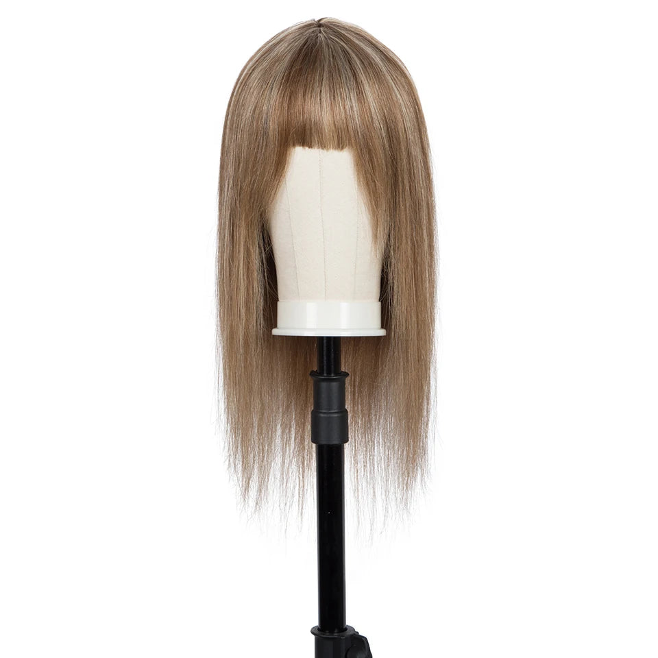 LuxeBlonde Ombre Bob Wig | Brazilian Straight with Bangs - Glamorize Hair & Beauty 