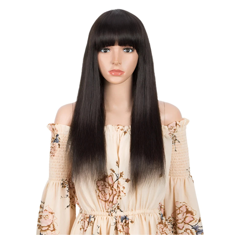 LuxeBlonde Ombre Bob Wig | Brazilian Straight with Bangs - Glamorize Hair & Beauty 