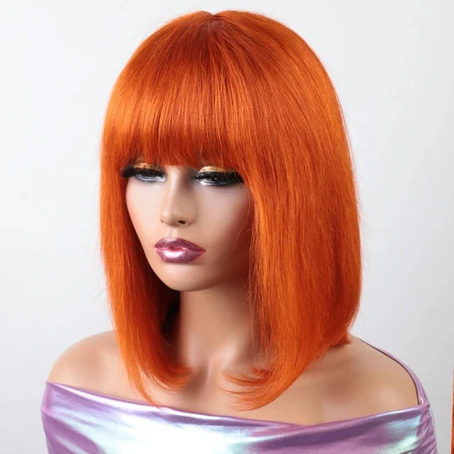 SleekChic Bob Wig – Brazilian Straight with Bangs - Glamorize Hair & Beauty 