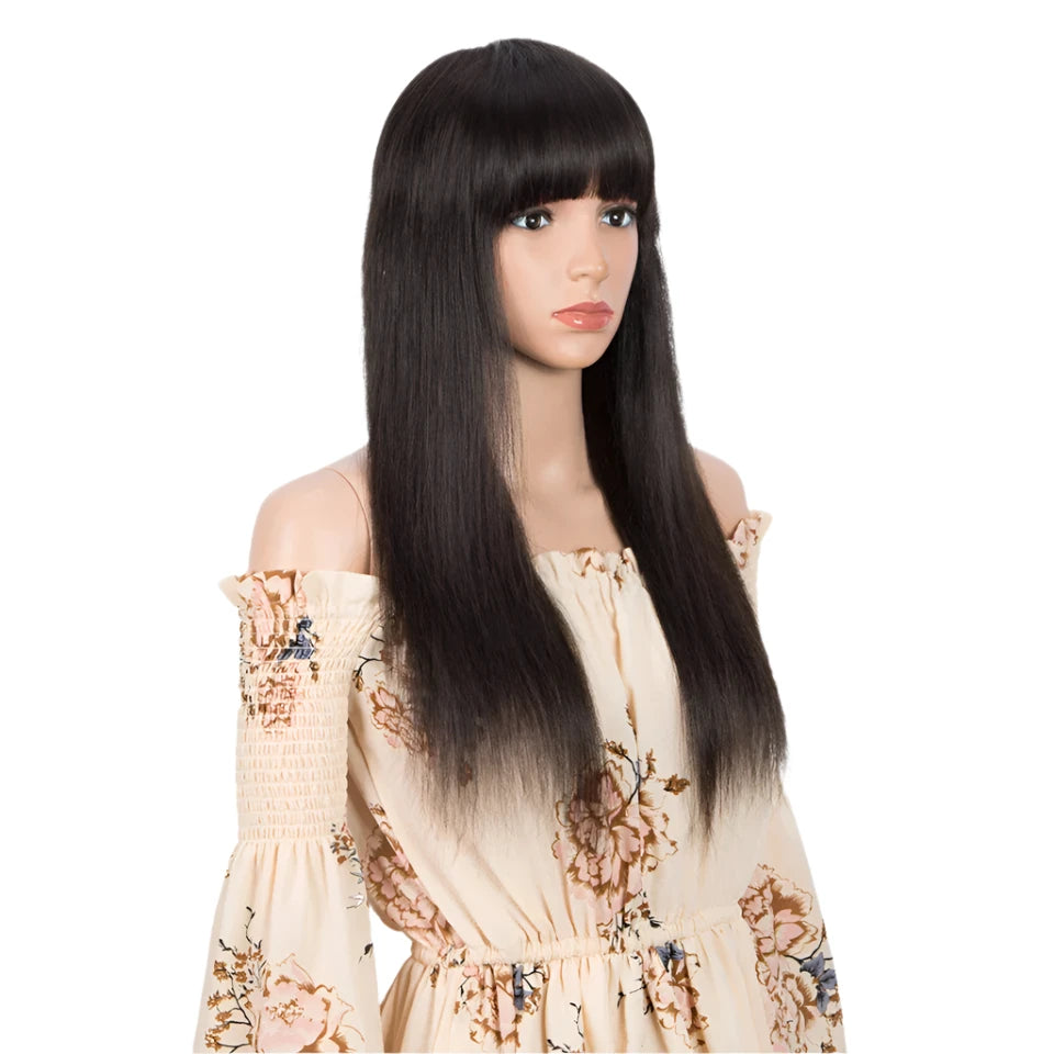 LuxeBlonde Ombre Bob Wig | Brazilian Straight with Bangs - Glamorize Hair & Beauty 