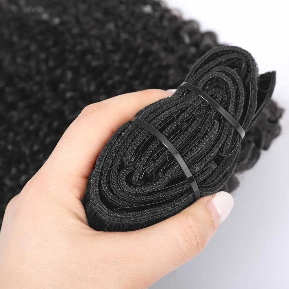 Kinky Curly Clip-In Hair Extensions – 3C/4A Afro Human Hair Full Head Set - Glamorize Hair & Beauty 