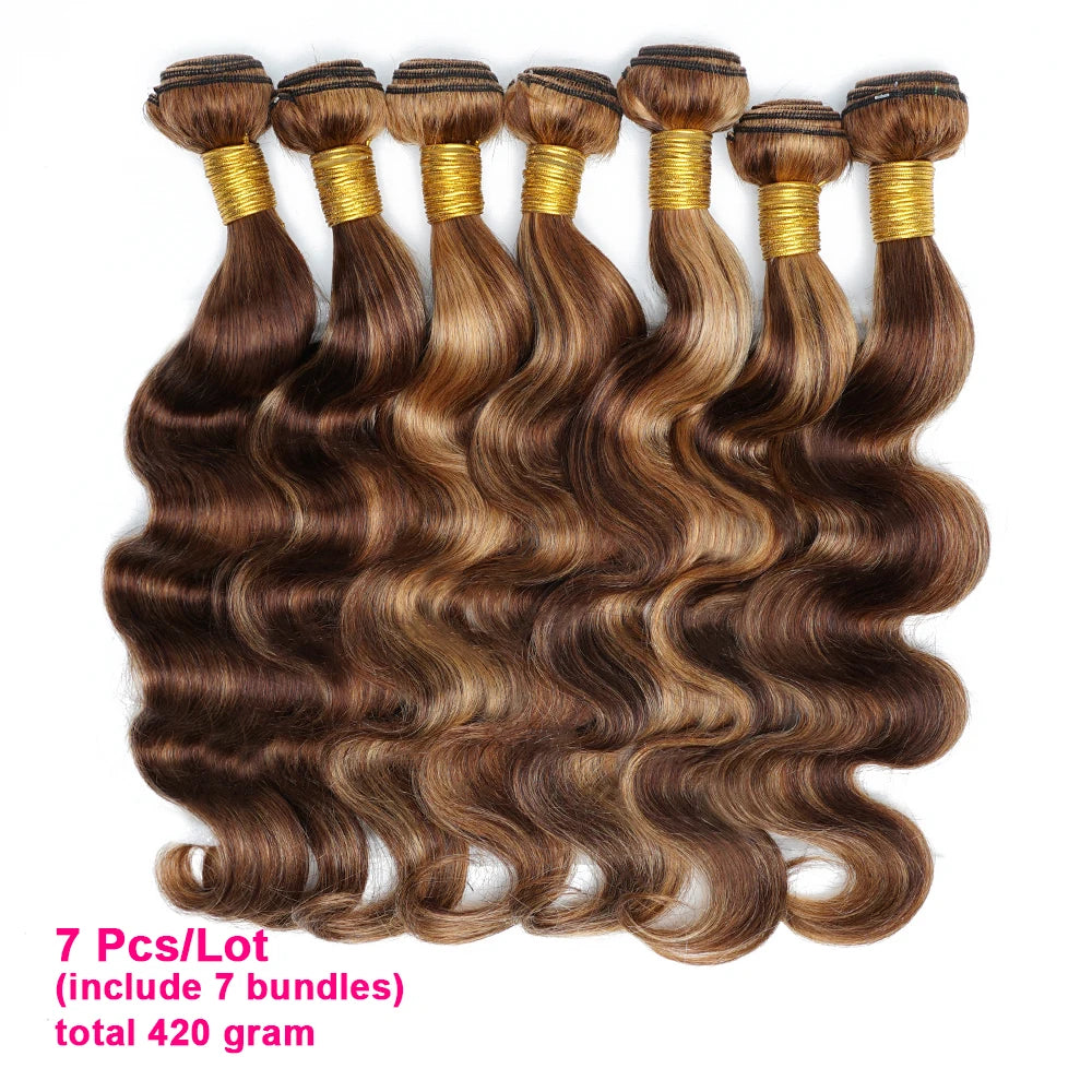 Body Wave Highlight Hair Bundles – Pre-Colored Peruvian Human Hair - Glamorize Hair & Beauty 