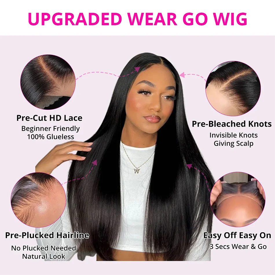 Malaysian Straight Lace Frontal Wig – 13x6 HD Transparent Pre-Plucked Human Hair - Glamorize Hair & Beauty 