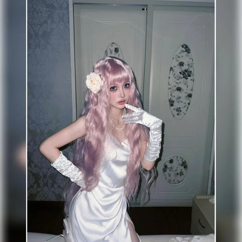 Nana Serizawa Layla Cosplay Wig – Long Pink Lolita Curls, Heat-Resistant Synthetic Hair - Glamorize Hair & Beauty 