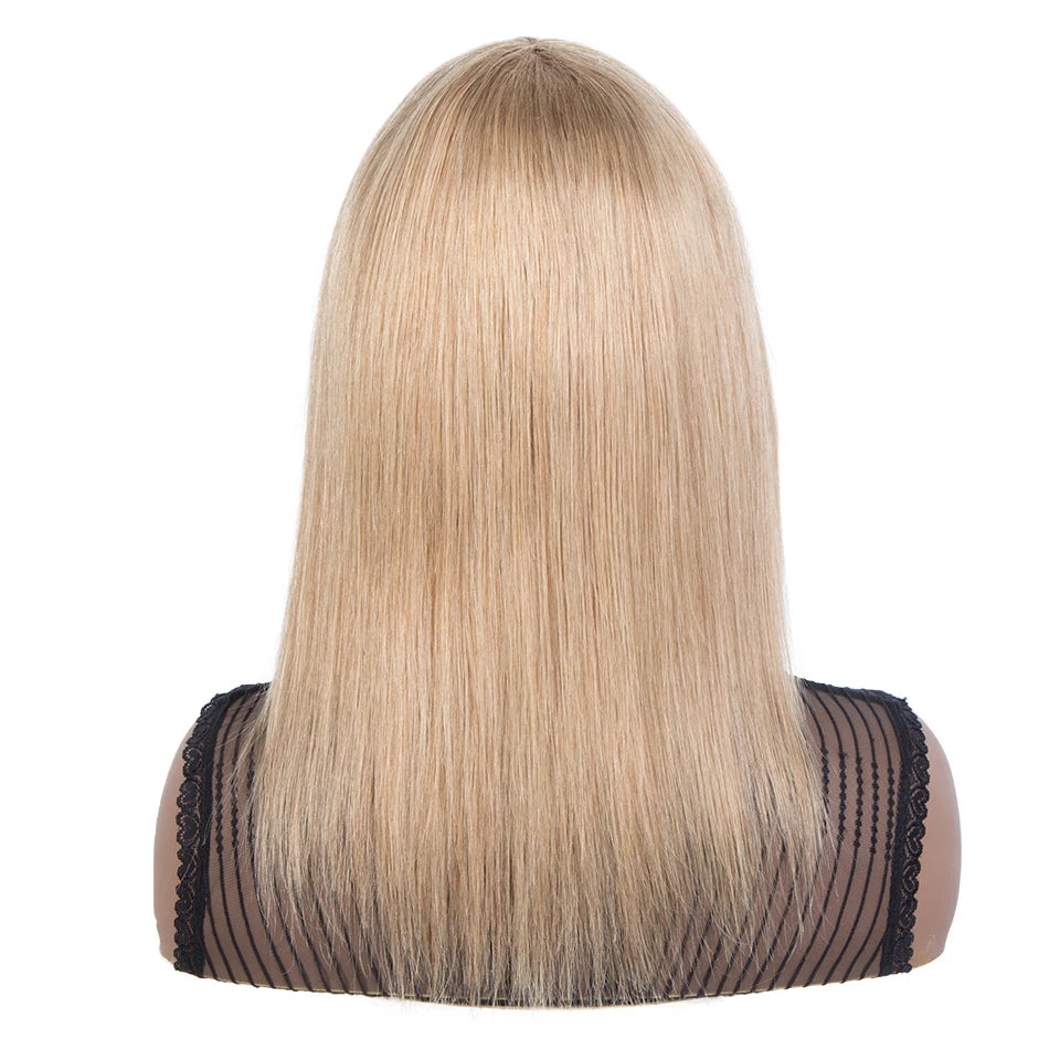 LuxeBlonde Ombre Bob Wig | Brazilian Straight with Bangs - Glamorize Hair & Beauty 