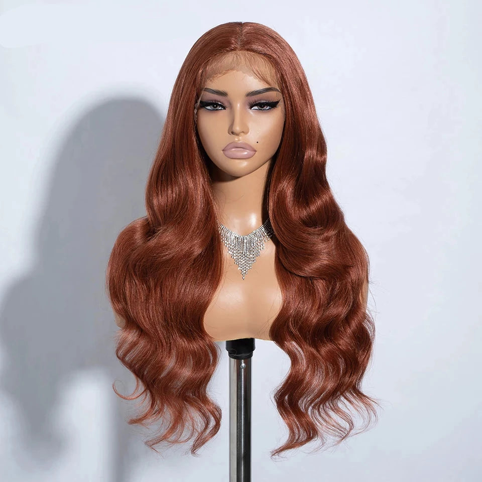 Glam Wave 26" Ombre Lace Front Wig – Honey Brown & Blonde Highlights - Glamorize Hair & Beauty 