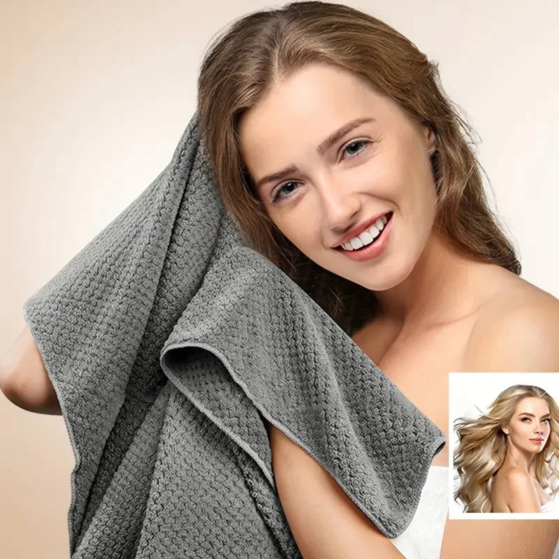 Ultra-Absorbent Microfiber Hair Towel Wrap – Quick Dry with Elastic Band (Turban Towel) - Glamorize Hair & Beauty 